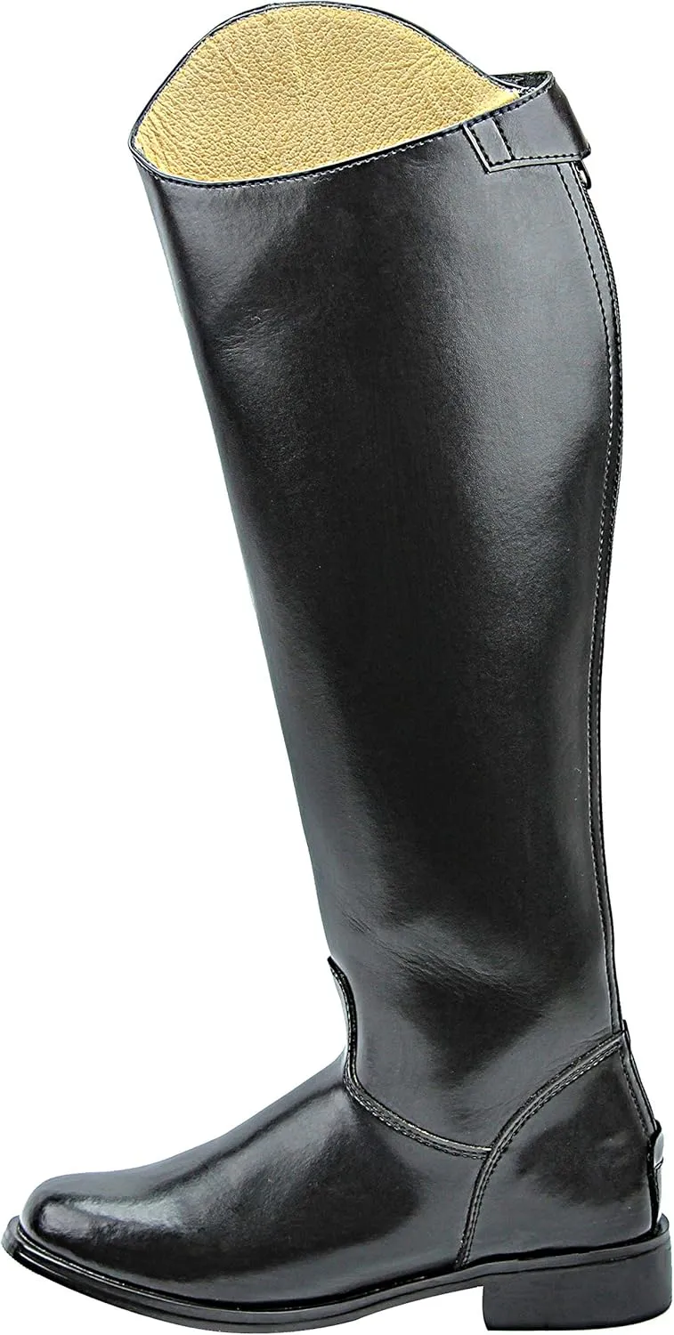 Mens Man Decent Dress Dressage Boots with Back Zipper Riding English Equestrian Black