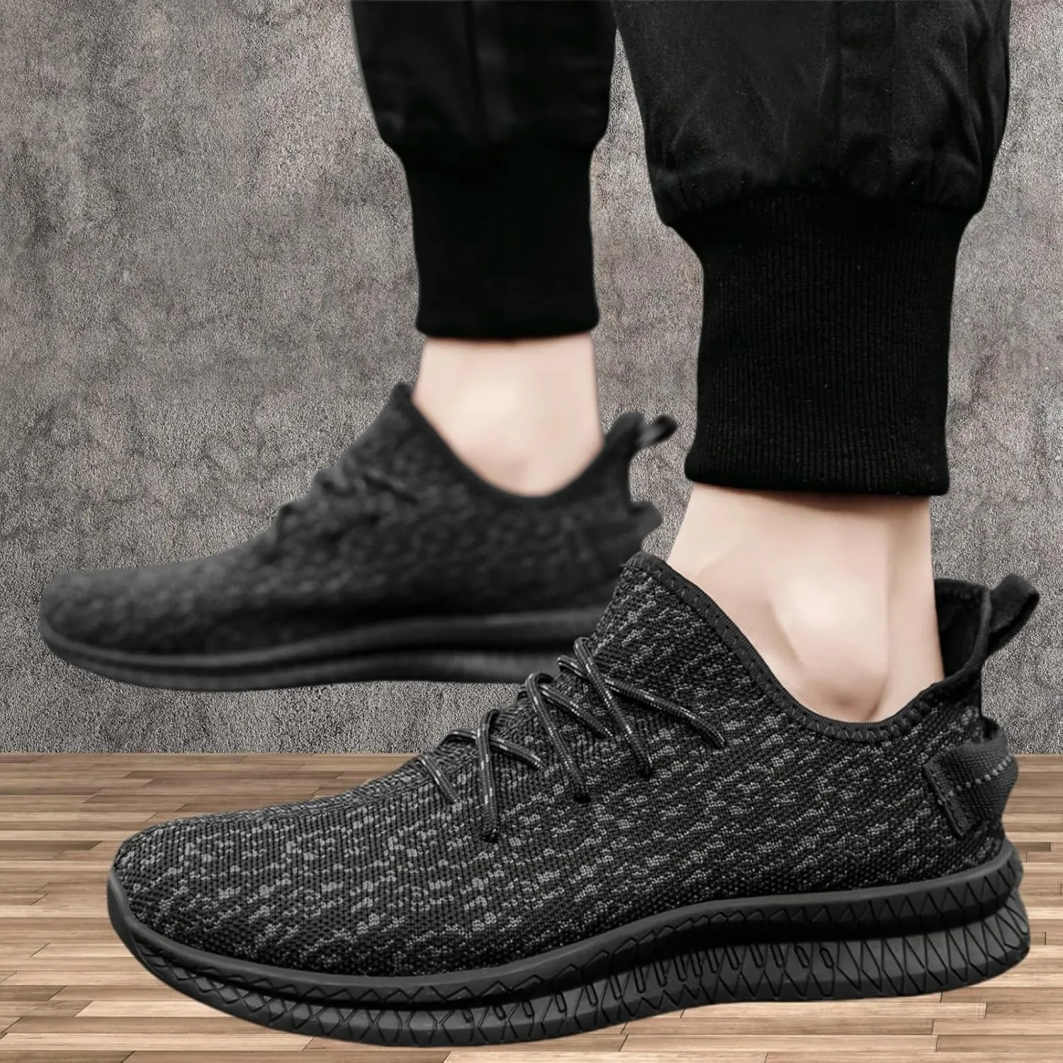 Men's Running Shoes - Lightweight Athletic Sneakers with Breathable Mesh, Non-Slip Sole for Gym, Walking, and Daily Wear - Available in Sizes 14-18