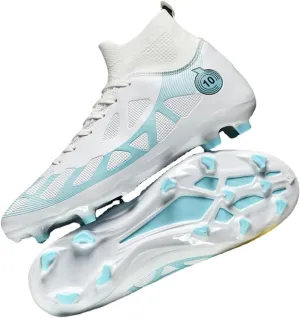 Men's Women's Soccer Cleats High-Top Football Shoes AG/FG Spikes Comfortable Athletic Sneakers for Youth Indoor/Outdoor