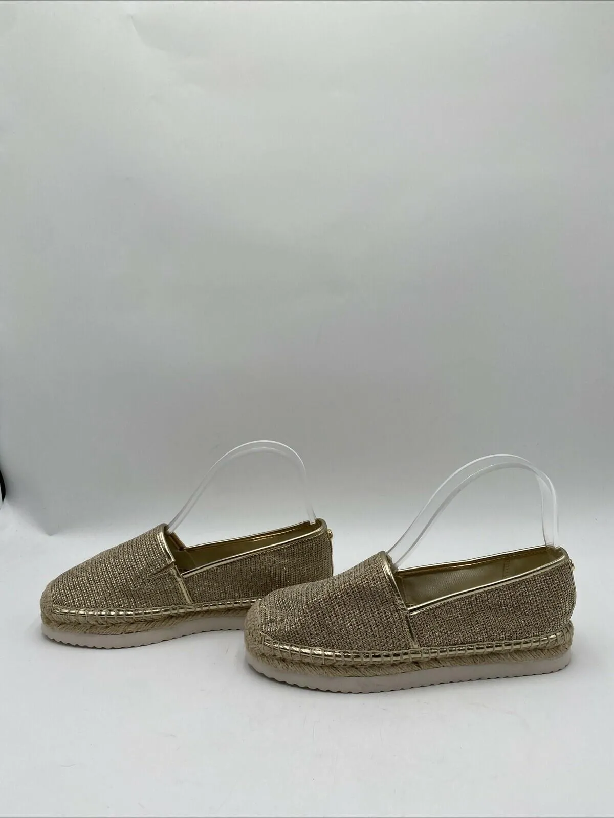 Michael Kors Women's Elloise Gold Sneaker Flat Espadrille Size 7M - Very Good