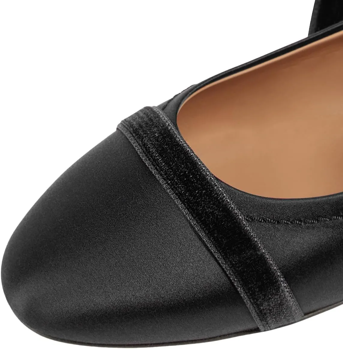 miss left Women Lovely Closed Round Toe Satin Ballet Flats Strappy Ankle Strap Comfy Party Dating Dressy Shoes Size 4-16 US