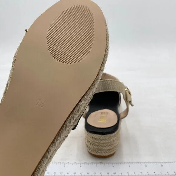 Miss Left Women's Closed Toe Elastic Ankle Strap Espadrilles Wedge Sandals