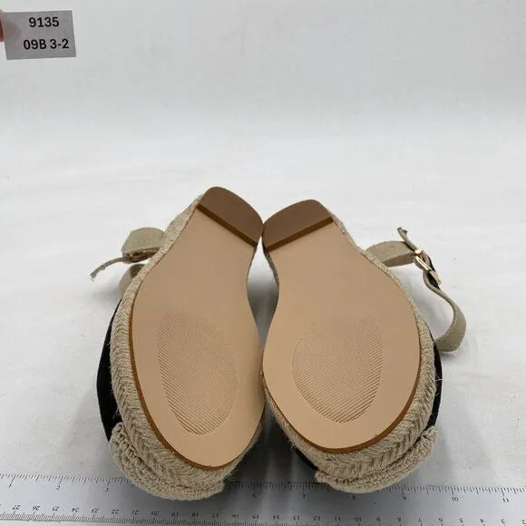 Miss Left Women's Closed Toe Elastic Ankle Strap Espadrilles Wedge Sandals