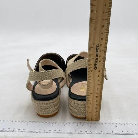 Miss Left Women's Closed Toe Elastic Ankle Strap Espadrilles Wedge Sandals