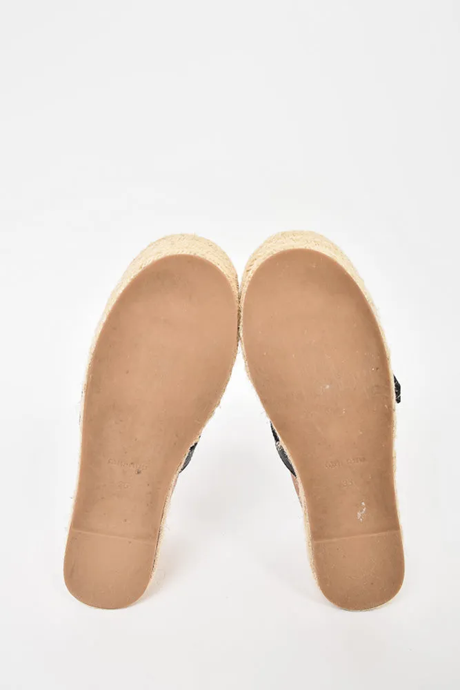 Miu Miu Satin Pink "Calzature Donna" Espadrilles Size 35