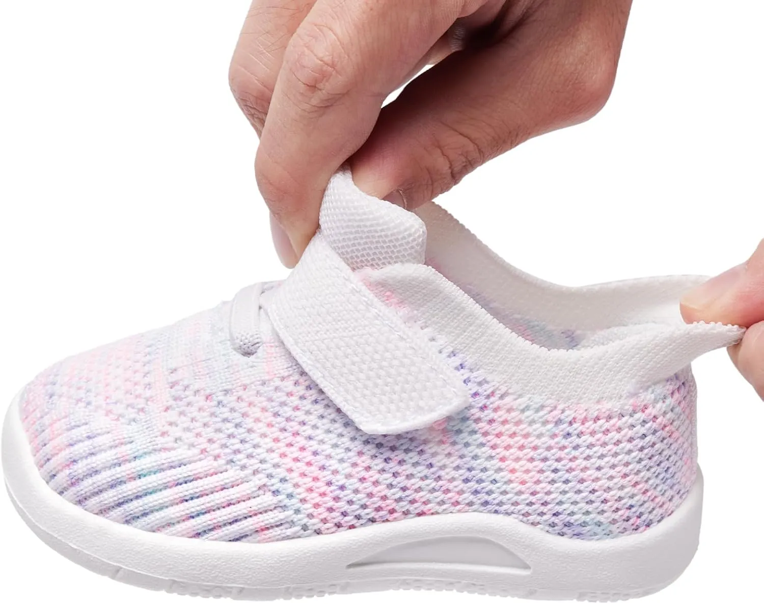 MORENDL Toddler Sneakers Baby Non-Slip Lightweight Breathable Barefoot Shoes Infant Tennis Walking Shoes