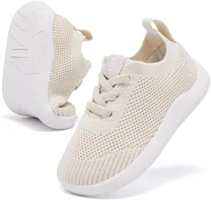 MORENDL Toddler Wide Toe Box Barefoot Shoes Baby First Walking Shoes Boys Girls Non-Slip Zero Drop Minimalist Sneakers