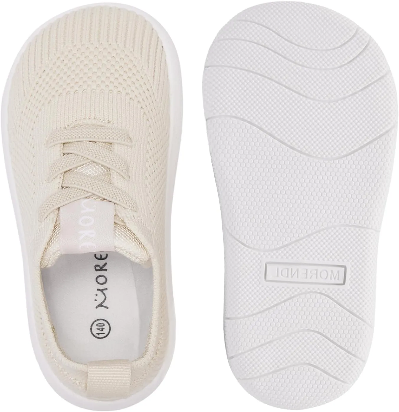 MORENDL Toddler Wide Toe Box Barefoot Shoes Baby First Walking Shoes Boys Girls Non-Slip Zero Drop Minimalist Sneakers