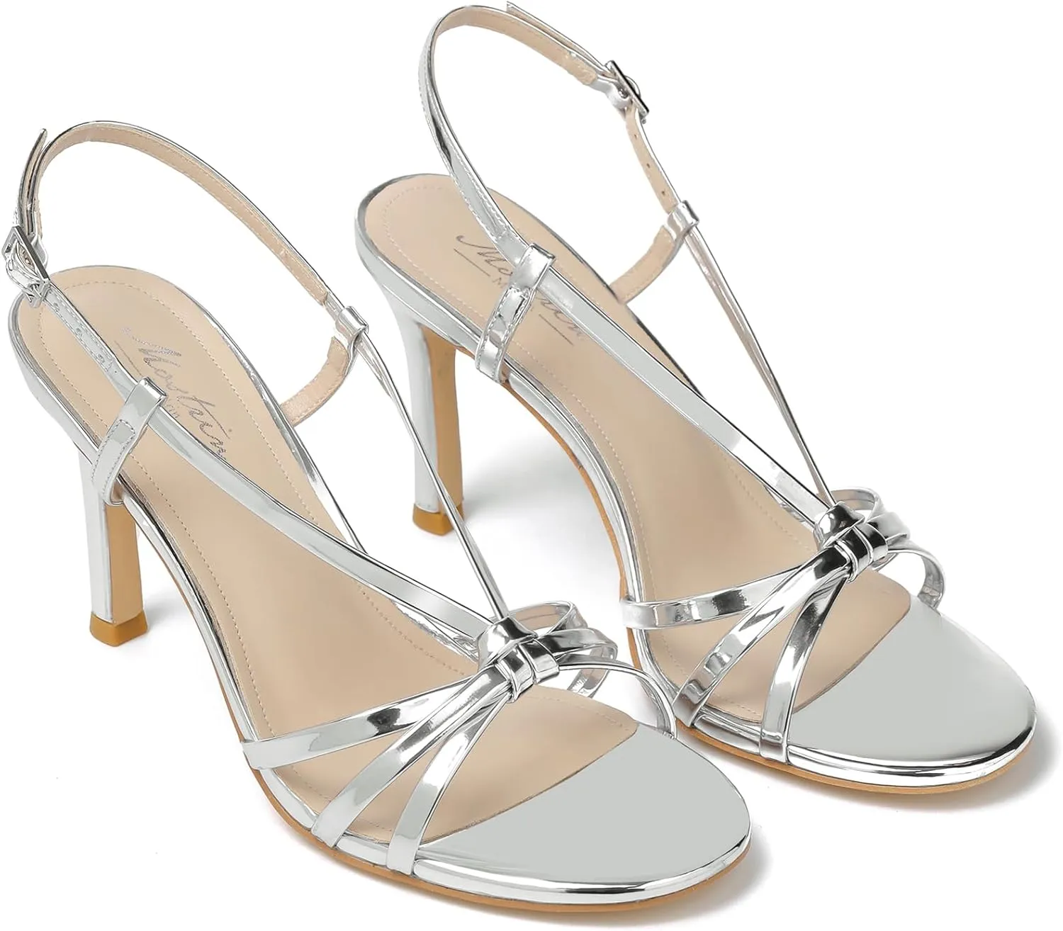 Mostrin Heels For Women Sexy Strappy Heels Comfortable Ankle Strap Heel Open Toe Stiletto High Heeled Sandals For Party,Night Out,Daily