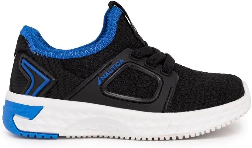 Nautica Kids Athletic Slip-On Sneakers - Comfortable Bungee Running Shoes for Boys and Girls - Stylish and Supportive Footwear for Active Kids (Big Kid/Little Kid/Toddler)