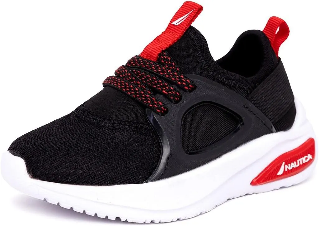 Nautica Kids Athletic Slip-On Sneakers - Comfortable Bungee Running Shoes for Boys and Girls - Stylish and Supportive Footwear for Active Kids (Big Kid/Little Kid/Toddler)