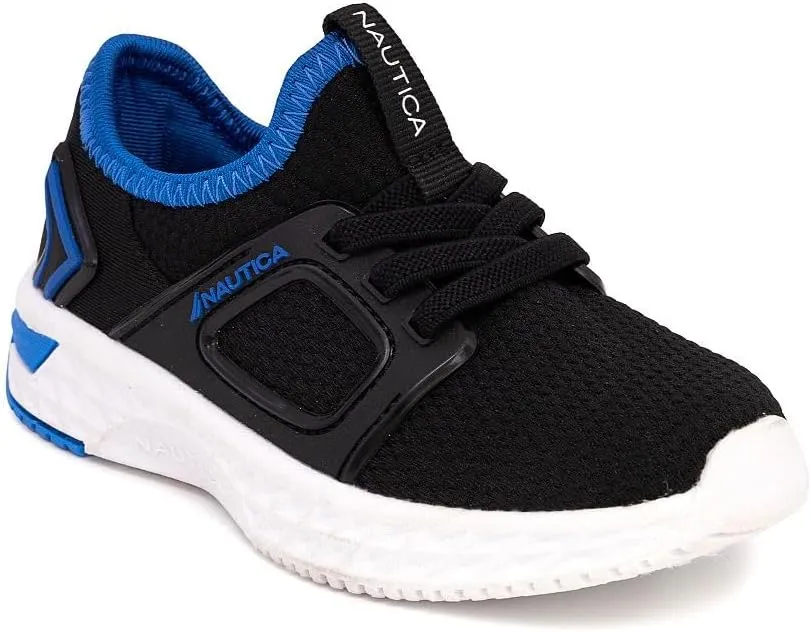 Nautica Kids Athletic Slip-On Sneakers - Comfortable Bungee Running Shoes for Boys and Girls - Stylish and Supportive Footwear for Active Kids (Big Kid/Little Kid/Toddler)