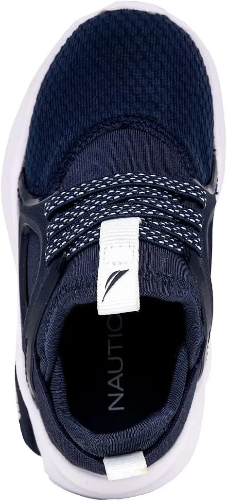 Nautica Kids Athletic Slip-On Sneakers - Comfortable Bungee Running Shoes for Boys and Girls - Stylish and Supportive Footwear for Active Kids (Big Kid/Little Kid/Toddler)