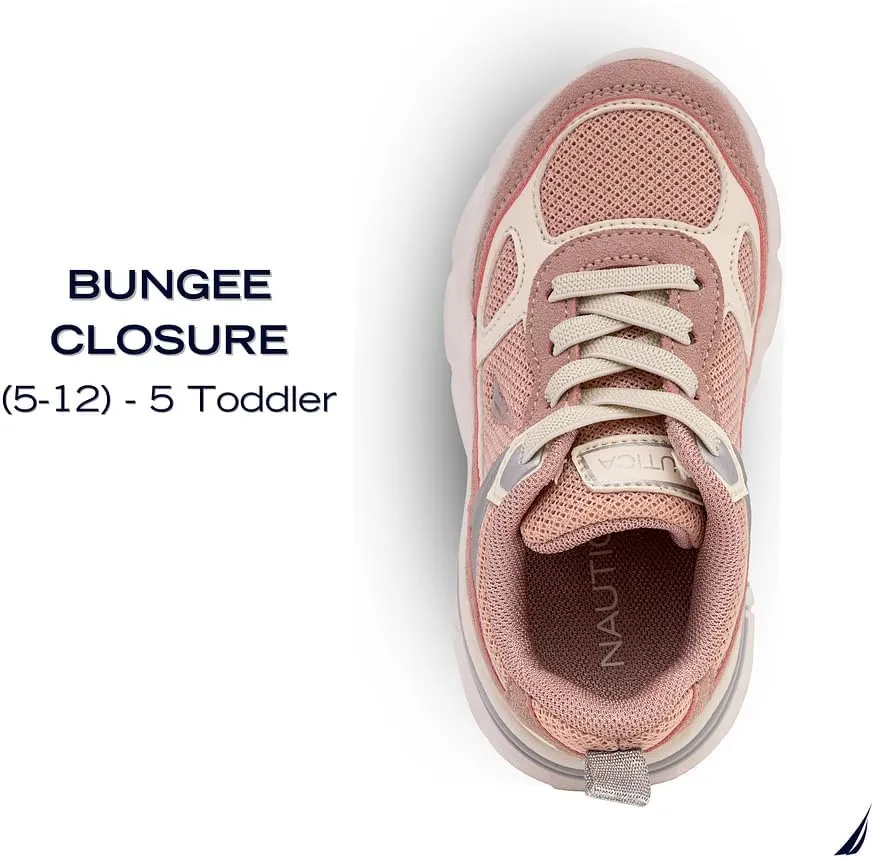 Nautica Kids Boys & Girls Athletic Sneakers - Chunky Cushion Heel Running & Hiking Shoes (Lace-Up/Bungee Slip-On) (Big Kid/Little Kid/Toddler)