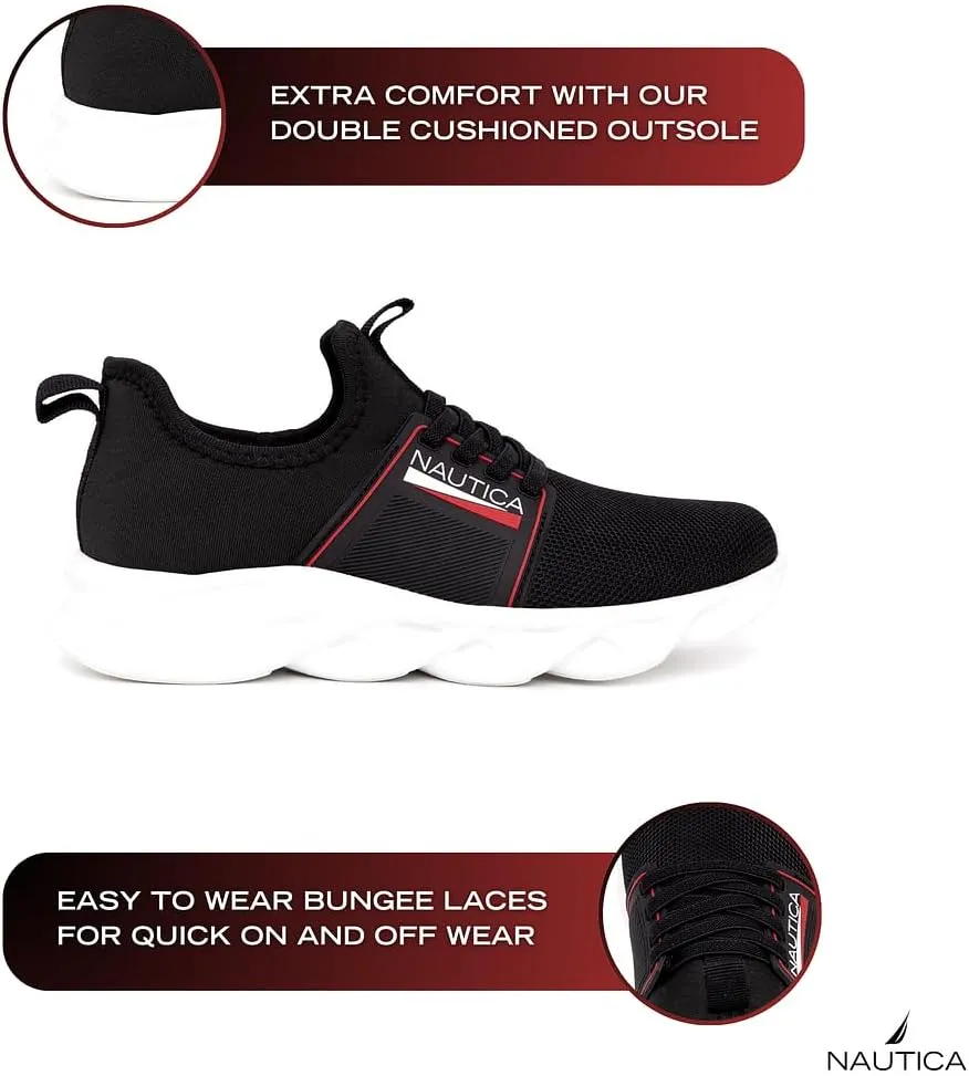 Nautica Kids Sneaker Athletic Slip-On Bungee Running Shoes|Boy - Girl|(Big Kid/Little Kid/Toddler) - Neave/Kappil