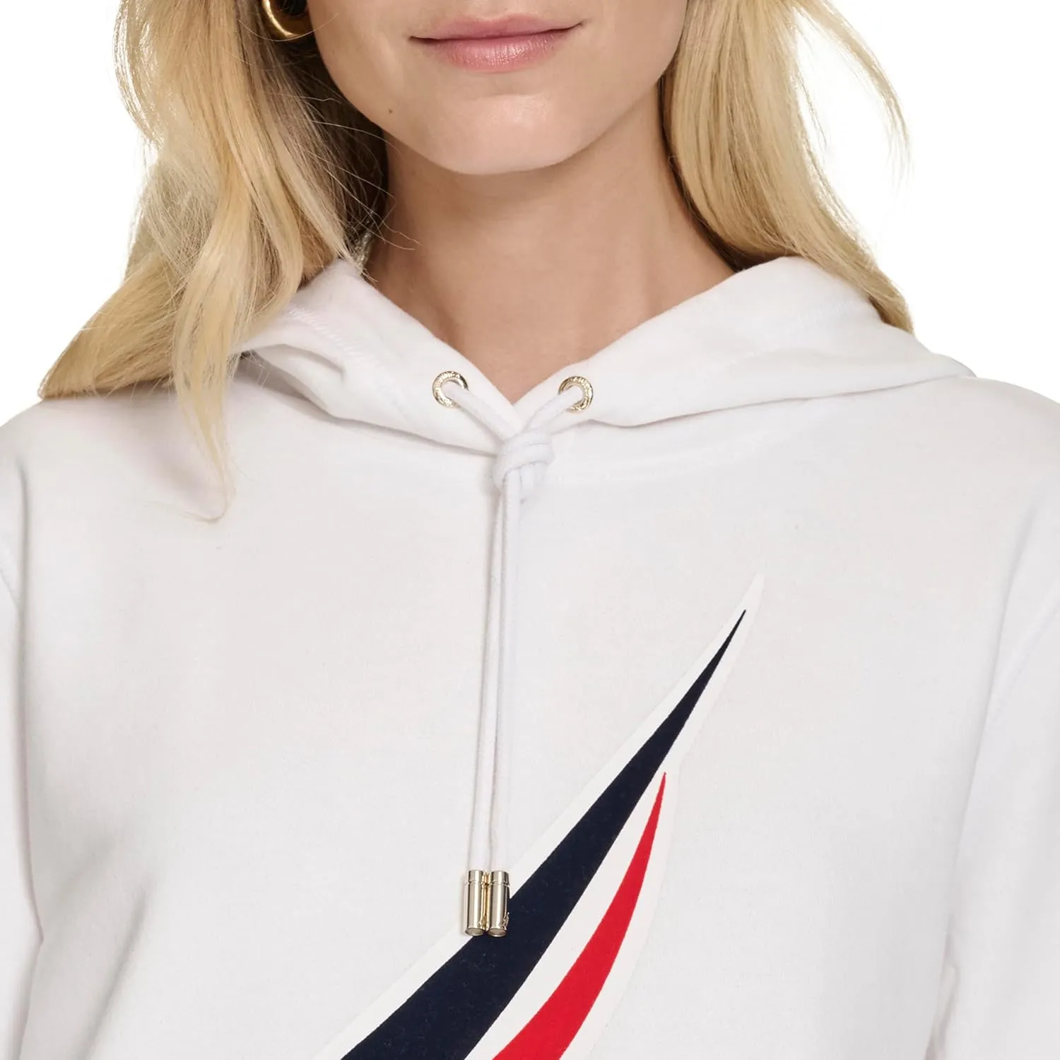 Nautica Women's Pullover Logo Hoodie Sweatshirt