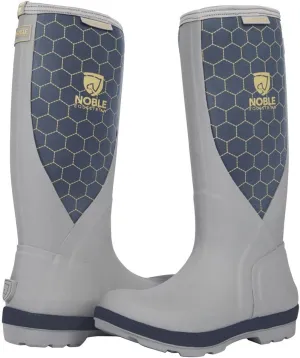 Noble Equestrian Ladies' Tall Perfect Fit All-Season Muds, Size 9, Navy/Grey