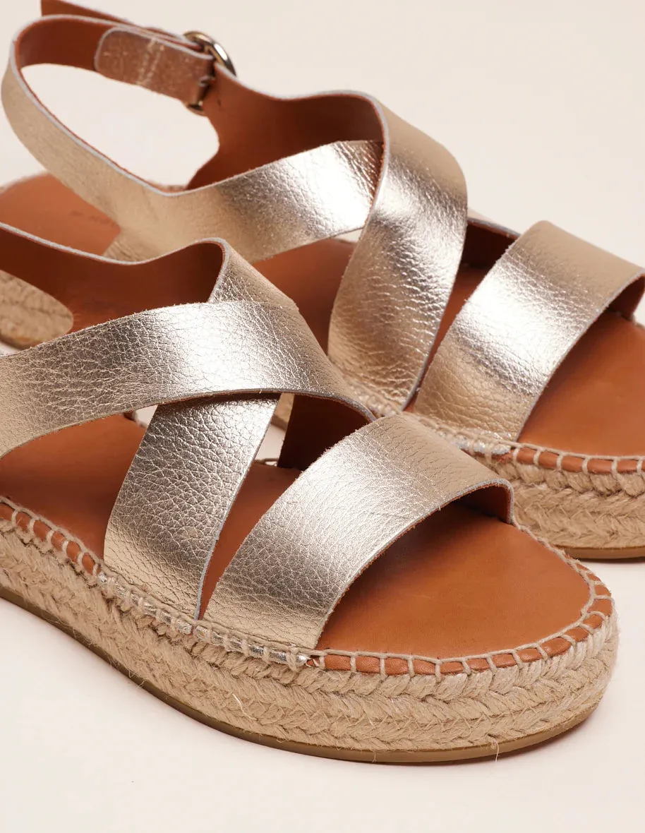 ODAJE Chantal espadrilles golden women