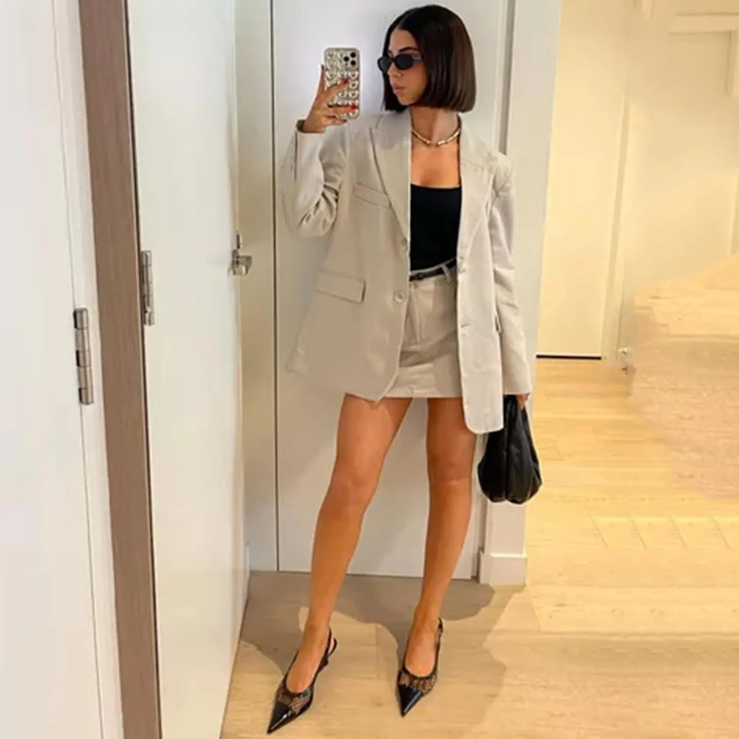 olomisa Mesh Slingback Pumps for Women,Kitten Heels with Pointed Toe Low Heel Sandals Ankle Strap Heels Slip-On Pumps