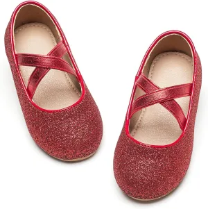 Otter MOMO Toddler Little Girls Party Dress Princess Shoes Slip On Mary Jane Ballerina Flats Shoes