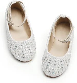Otter MOMO Toddler Little Girls Party Dress Princess Shoes Slip On Mary Jane Ballerina Flats Shoes