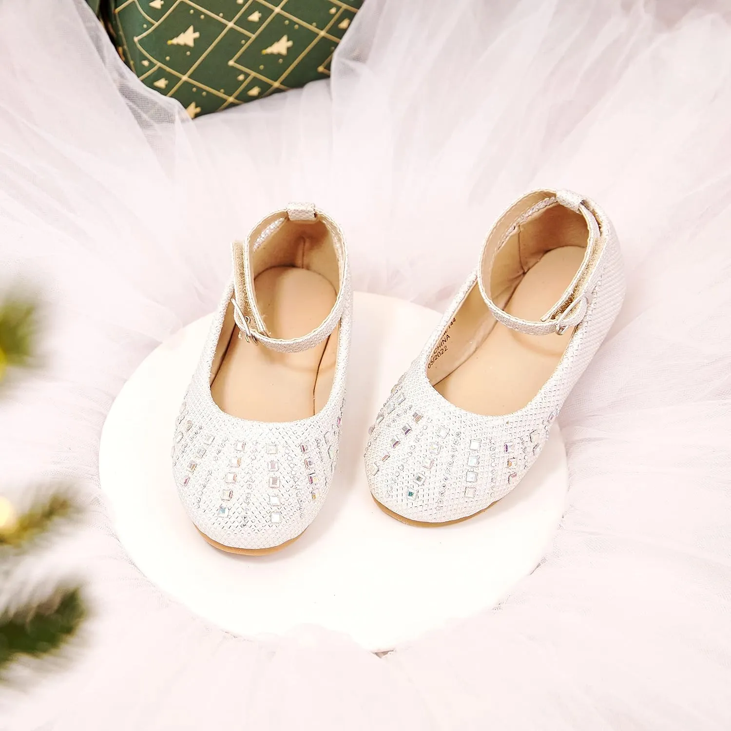 Otter MOMO Toddler Little Girls Party Dress Princess Shoes Slip On Mary Jane Ballerina Flats Shoes