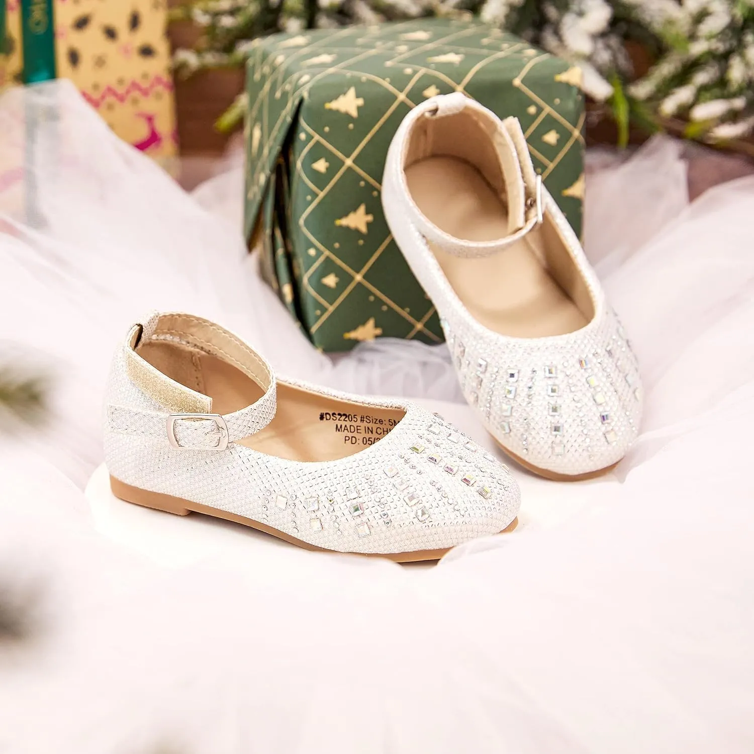 Otter MOMO Toddler Little Girls Party Dress Princess Shoes Slip On Mary Jane Ballerina Flats Shoes
