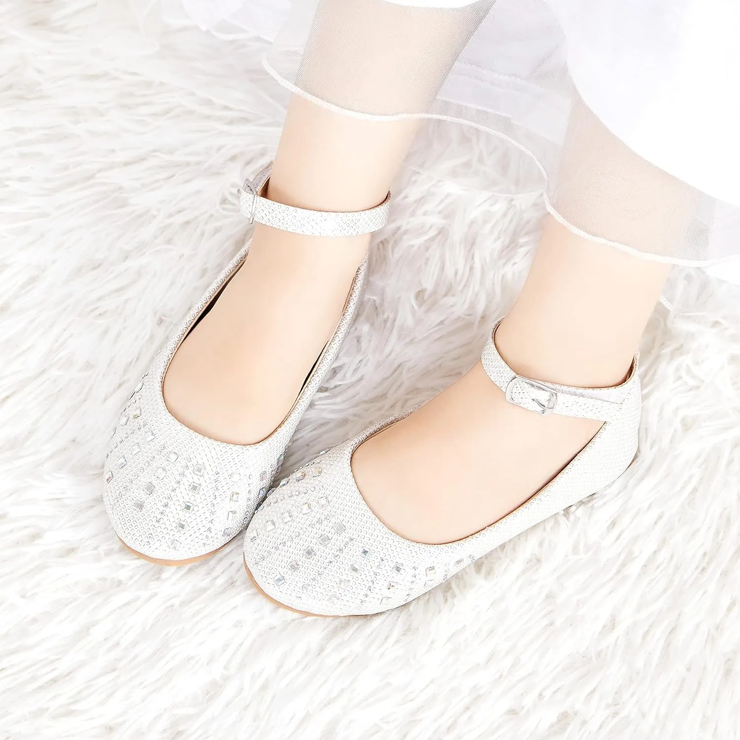 Otter MOMO Toddler Little Girls Party Dress Princess Shoes Slip On Mary Jane Ballerina Flats Shoes