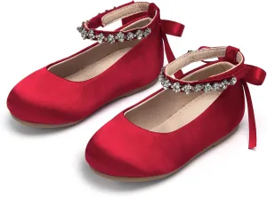 Otter MOMO Toddler Little Girls Party Dress Princess Shoes Slip On Mary Jane Ballerina Flats Shoes