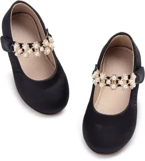 Otter MOMO Toddler Little Girls Princess Shoes Mary Jane Ballerina Flats Flower Girl Dress Shoes