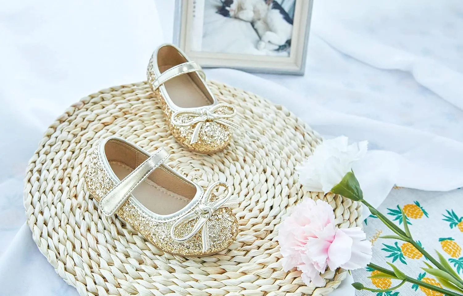 Otter MOMO Toddler/Little Girls Mary Jane Ballerina Flats Shoes Slip-on School Party Dress Shoes