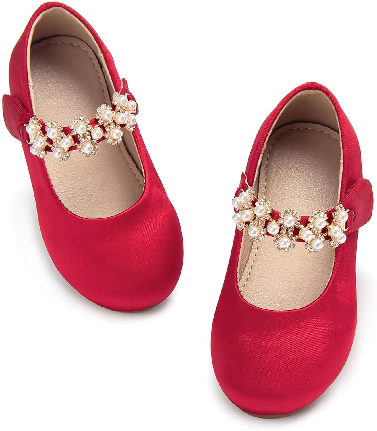 Otter MOMO Toddler/Little Girls Mary Jane Ballerina Flats Shoes Slip-on School Party Dress Shoes