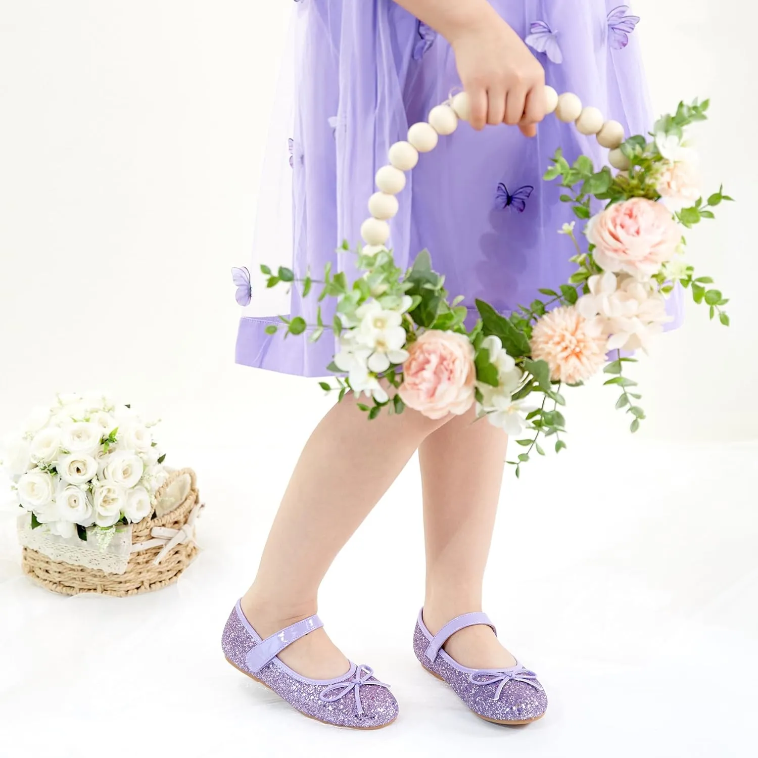 Otter MOMO Toddler/Little Girls Mary Jane Ballerina Flats Shoes Slip-on School Party Dress Shoes
