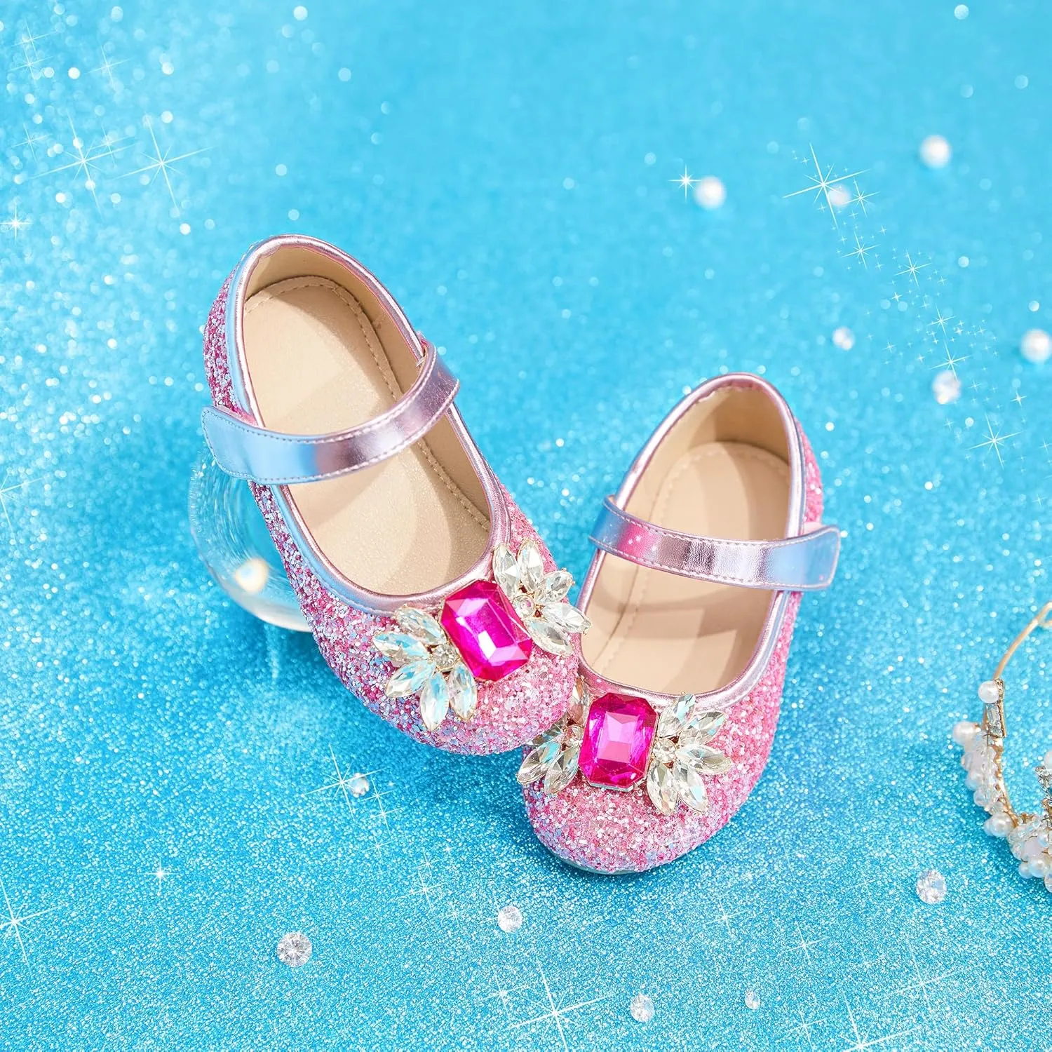 Otter MOMO Toddler/Little Girls Mary Jane Ballerina Flats Shoes Slip-on School Party Dress Shoes