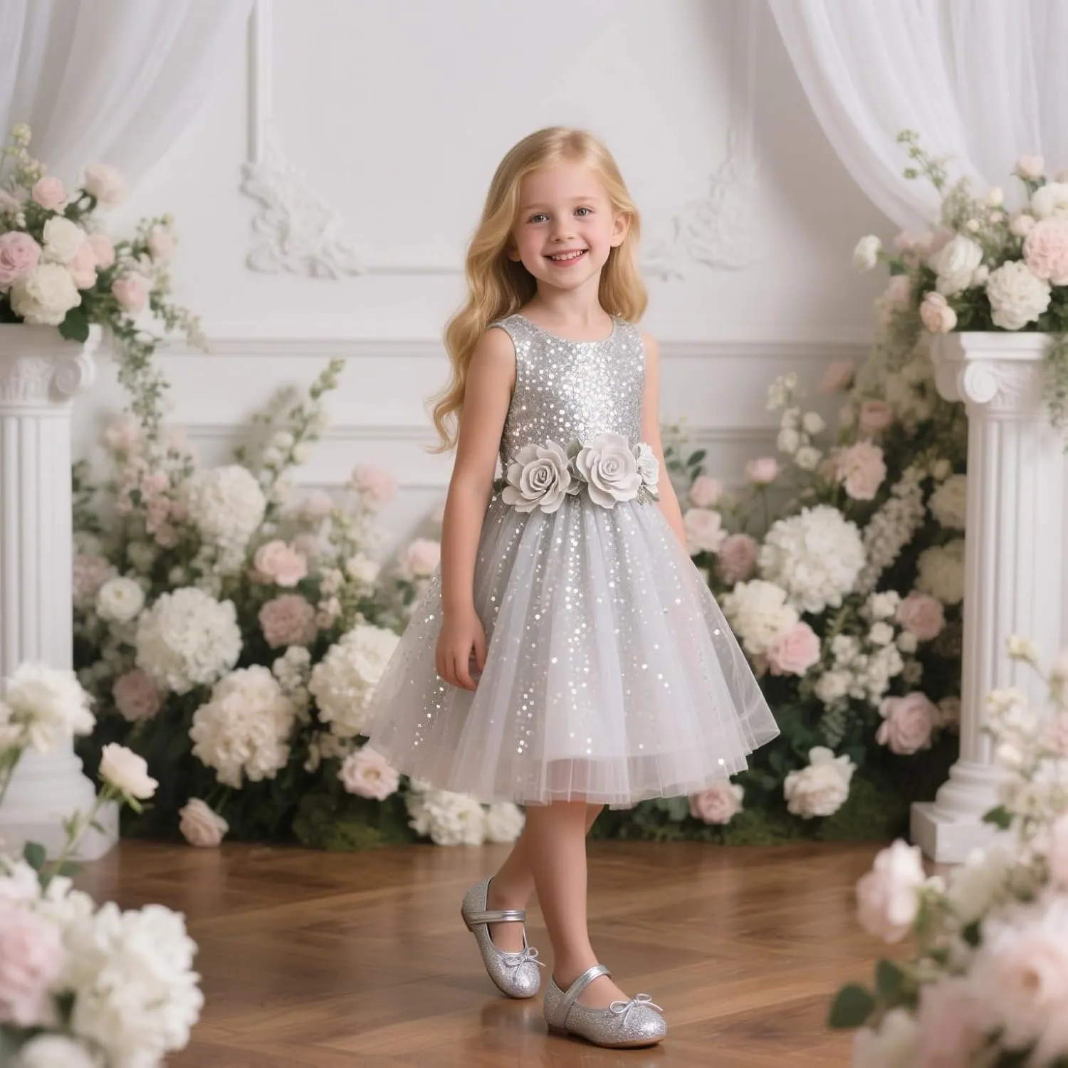 Otter MOMO Toddler/Little Girls Mary Jane Ballerina Flats Shoes Slip-on School Party Dress Shoes