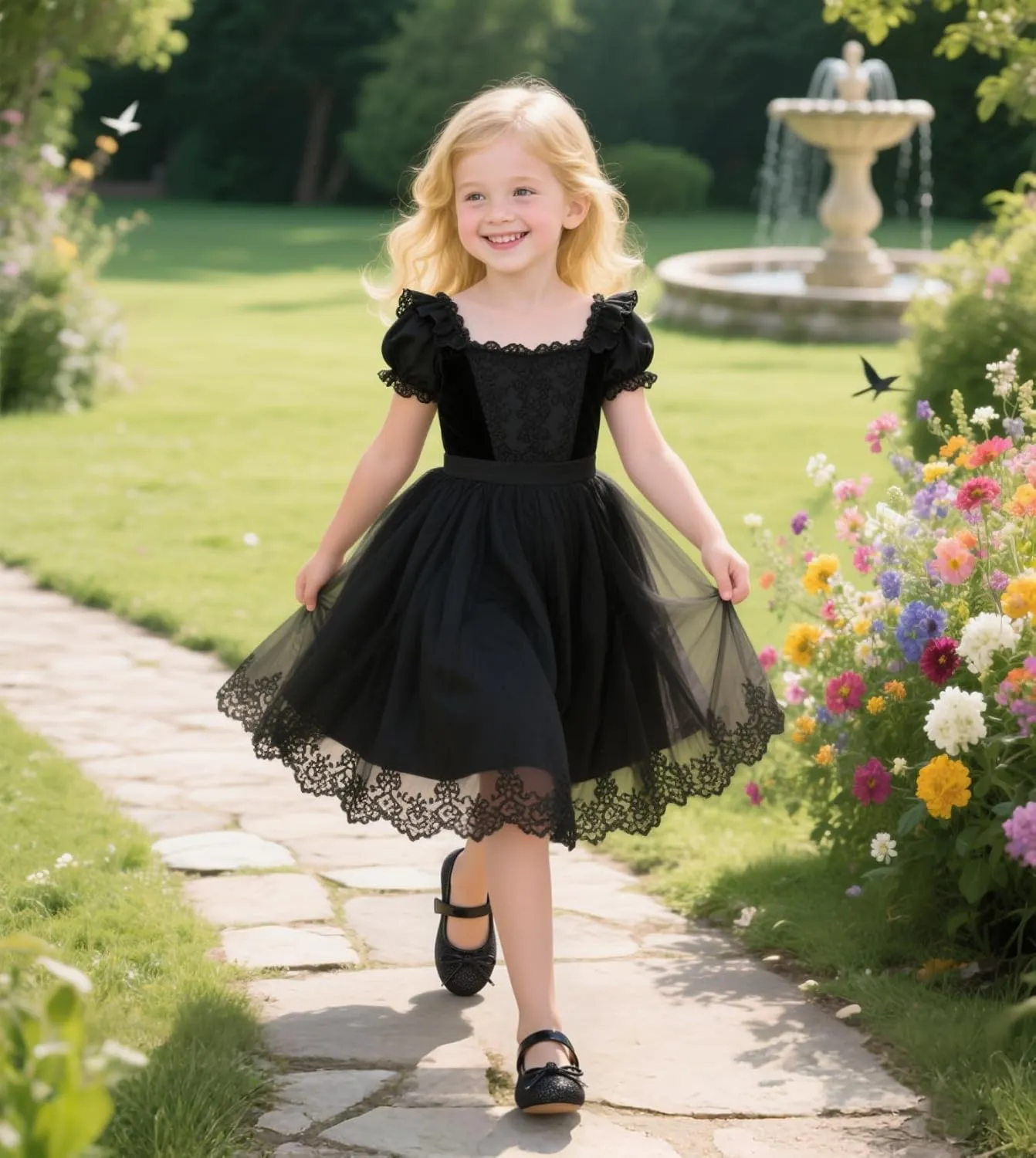 Otter MOMO Toddler/Little Girls Mary Jane Ballerina Flats Shoes Slip-on School Party Dress Shoes