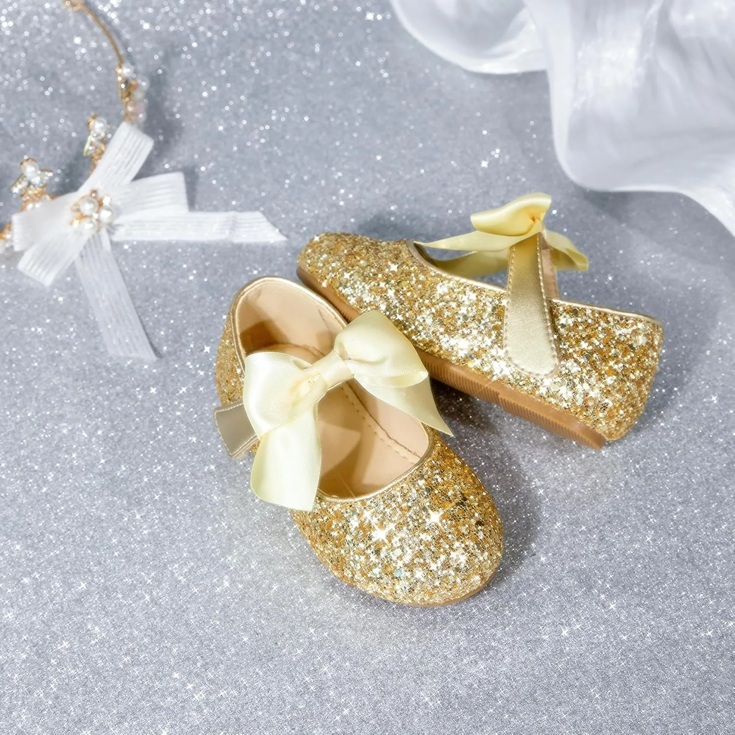 Otter MOMO Toddler/Little Girls Mary Jane Ballerina Flats Shoes Slip-on School Party Dress Shoes