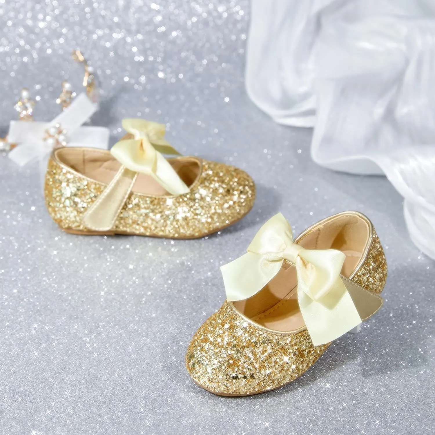 Otter MOMO Toddler/Little Girls Mary Jane Ballerina Flats Shoes Slip-on School Party Dress Shoes
