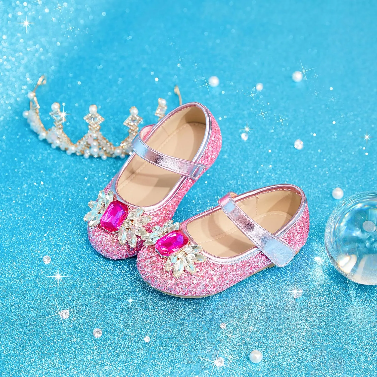Otter MOMO Toddler/Little Girls Mary Jane Ballerina Flats Shoes Slip-on School Party Dress Shoes