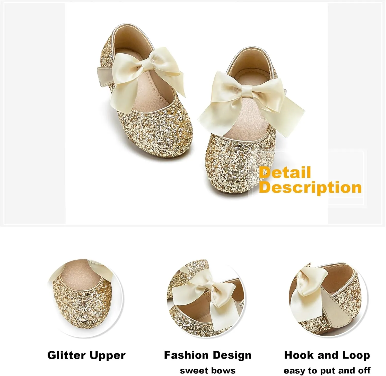 Otter MOMO Toddler/Little Girls Mary Jane Ballerina Flats Shoes Slip-on School Party Dress Shoes