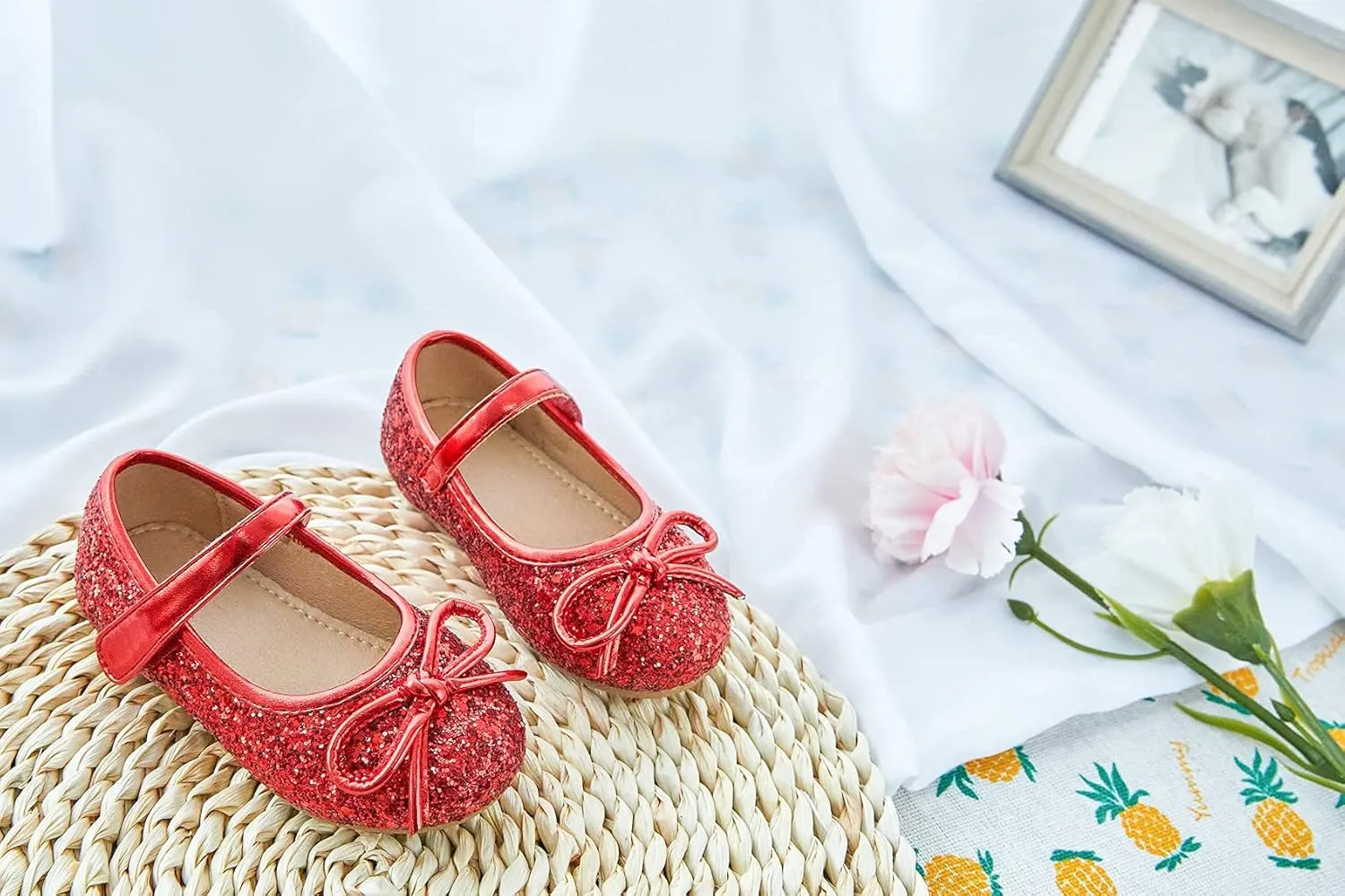 Otter MOMO Toddler/Little Girls Mary Jane Ballerina Flats Shoes Slip-on School Party Dress Shoes