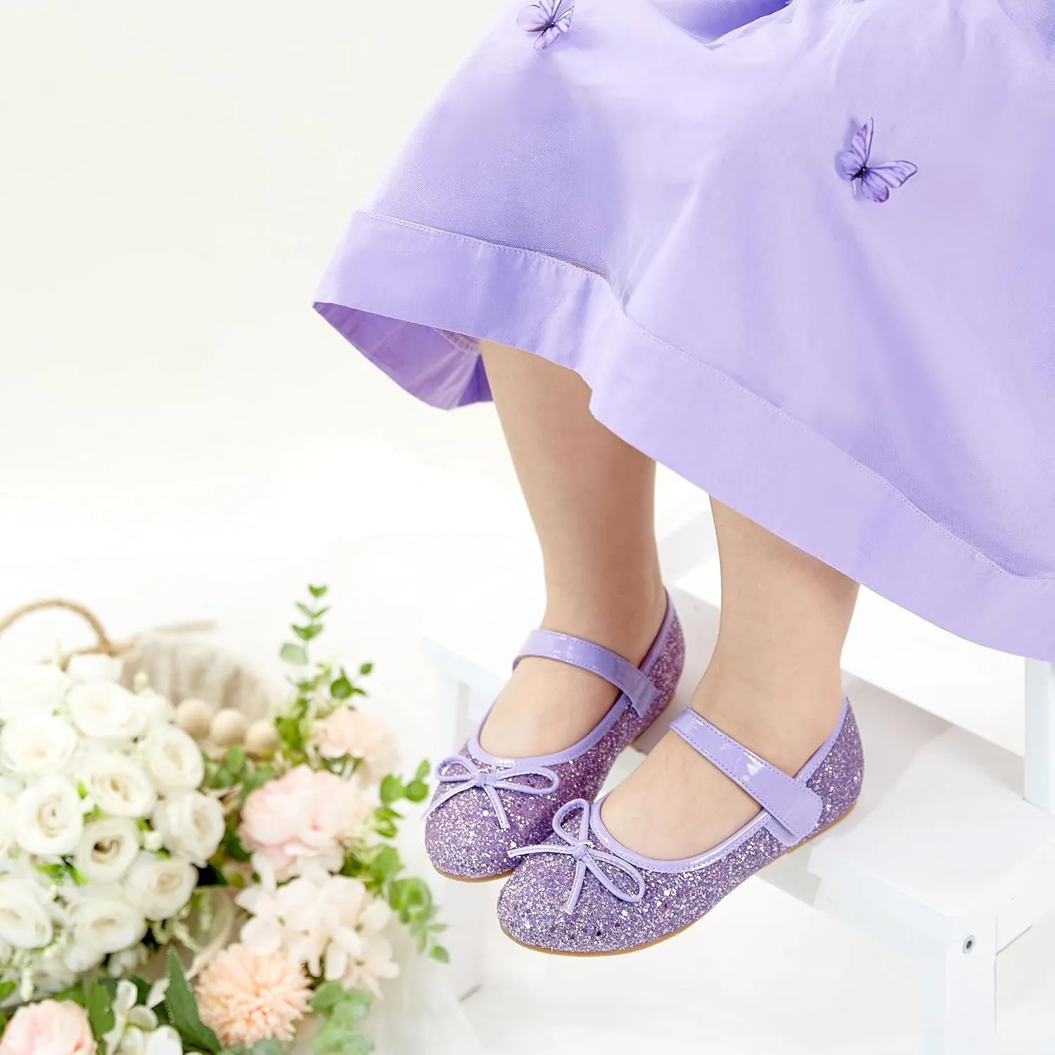 Otter MOMO Toddler/Little Girls Mary Jane Ballerina Flats Shoes Slip-on School Party Dress Shoes