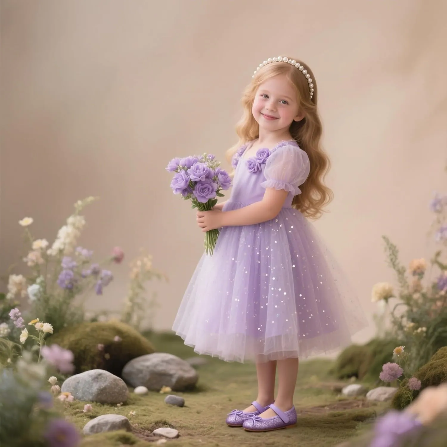 Otter MOMO Toddler/Little Girls Mary Jane Ballerina Flats Shoes Slip-on School Party Dress Shoes