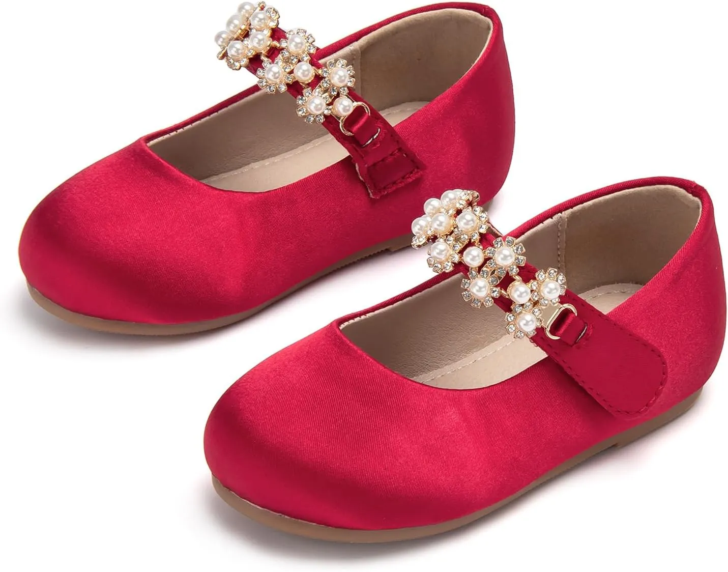 Otter MOMO Toddler/Little Girls Mary Jane Ballerina Flats Shoes Slip-on School Party Dress Shoes