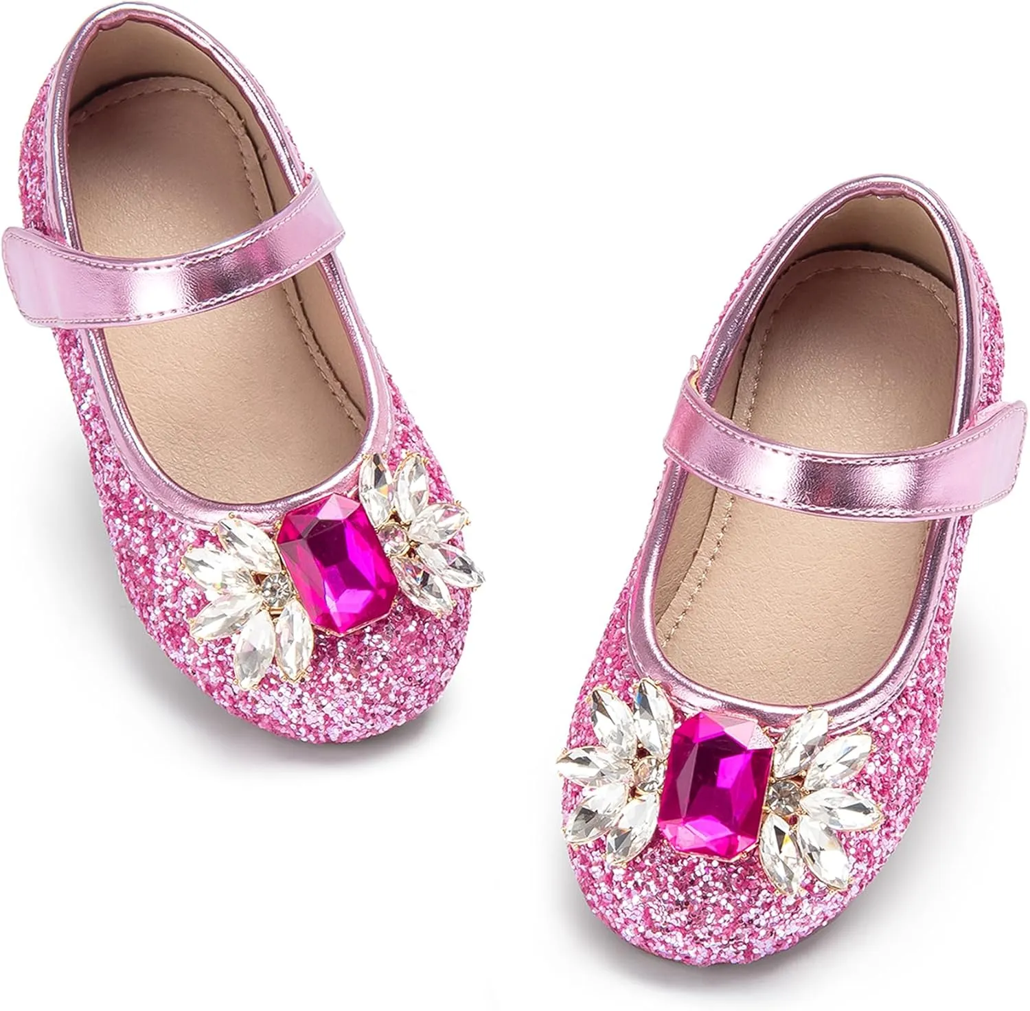 Otter MOMO Toddler/Little Girls Mary Jane Ballerina Flats Shoes Slip-on School Party Dress Shoes