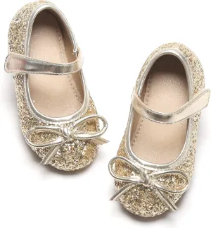 Otter MOMO Toddler/Little Girls Mary Jane Ballerina Flats Shoes Slip-on School Party Dress Shoes