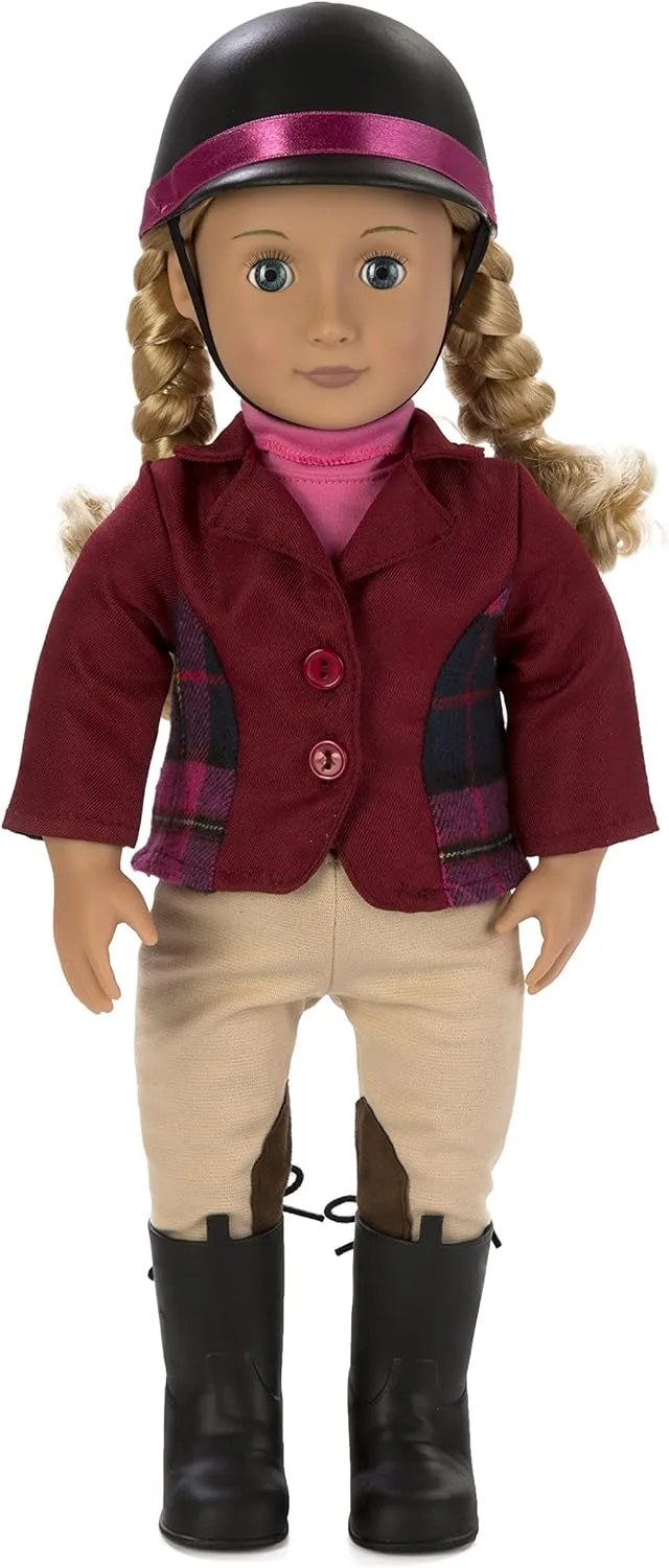 Our Generation Doll by Battat- Lily Anna 18" Deluxe Posable Equestrian Horse Riding Doll with Book & Accessories- for Ages 3 & Up