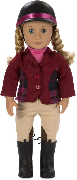 Our Generation Doll by Battat- Lily Anna 18" Deluxe Posable Equestrian Horse Riding Doll with Book & Accessories- for Ages 3 & Up