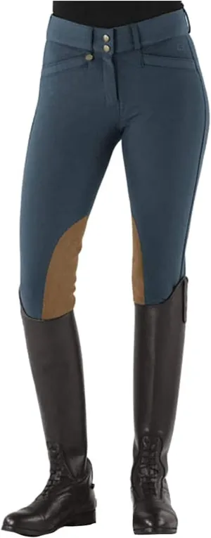 Ovation Women's Celebrity Front Zip Knee Patch Equestrian Horse Riding Breeches