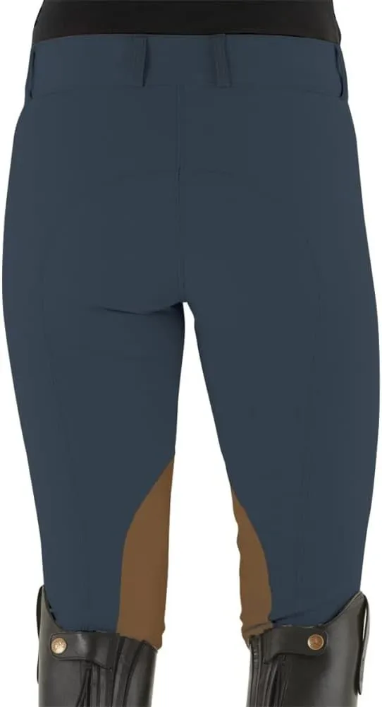 Ovation Women's Celebrity Front Zip Knee Patch Equestrian Horse Riding Breeches